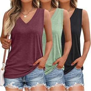 Sleeveless V Neck Tank Top