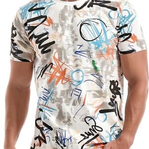 Men's Hipster Hip Hop Short Sleeve Print T-Shirt Shirts