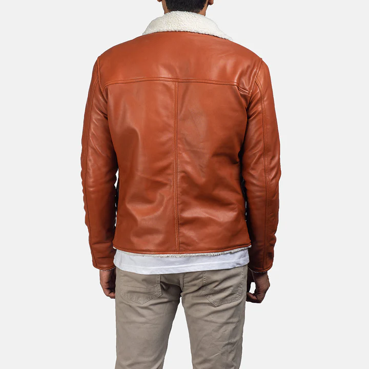 Dan Frost Tan Shearling Jacket - Image 2