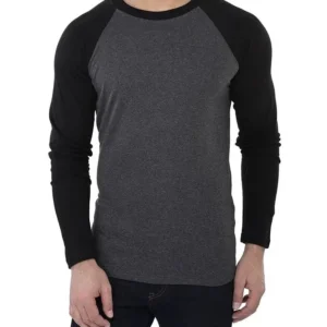Cotton Plain Men Full Sleeves T-Shirt, Round Neck