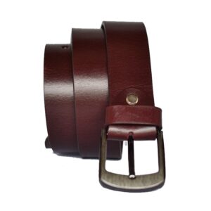 Leather Belt - Maroon